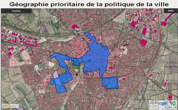 Zonage lunel contrat de ville